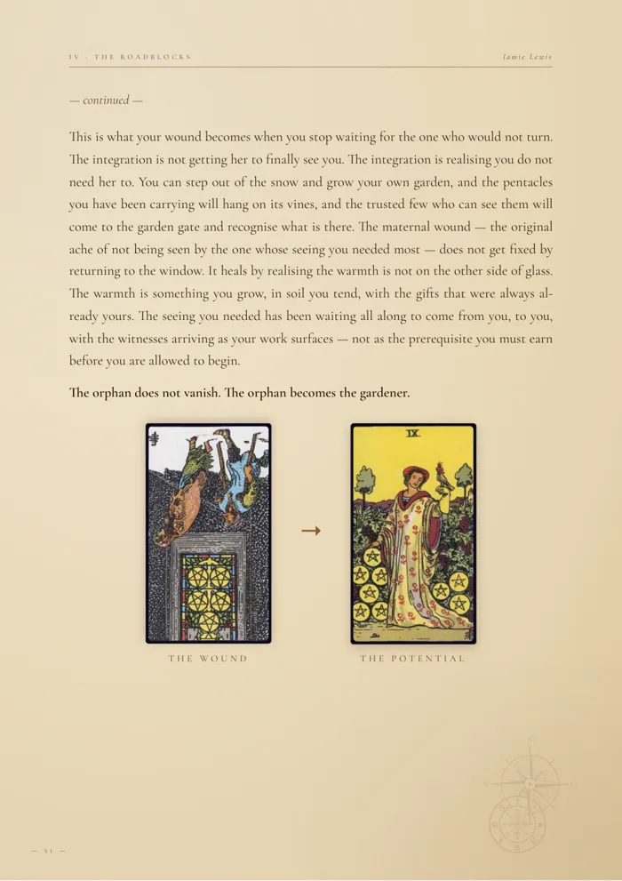 A tarot spread page